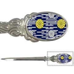 Sunflower Line Blue Yellpw Letter Openers by Mariart