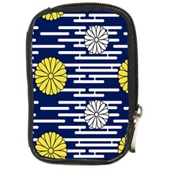 Sunflower Line Blue Yellpw Compact Camera Cases