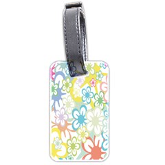 Star Flower Rainbow Sunflower Sakura Luggage Tags (two Sides) by Mariart