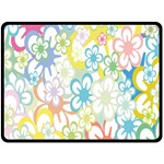 Star Flower Rainbow Sunflower Sakura Double Sided Fleece Blanket (Large)  80 x60  Blanket Front