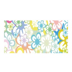 Star Flower Rainbow Sunflower Sakura Satin Wrap by Mariart