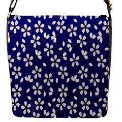 Star Flower Blue White Flap Messenger Bag (s)