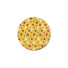 Tulip Sunflower Sakura Flower Floral Red White Leaf Green Golf Ball Marker (4 Pack) by Mariart