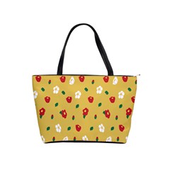 Tulip Sunflower Sakura Flower Floral Red White Leaf Green Shoulder Handbags