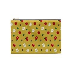 Tulip Sunflower Sakura Flower Floral Red White Leaf Green Cosmetic Bag (medium)  by Mariart