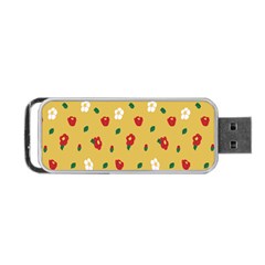 Tulip Sunflower Sakura Flower Floral Red White Leaf Green Portable Usb Flash (two Sides)