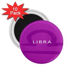 Zodizc Libra Purple 2 25  Magnets (10 Pack)  by Mariart