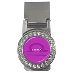 Zodizc Libra Purple Money Clips (CZ)  Front