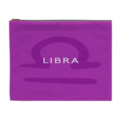 Zodizc Libra Purple Cosmetic Bag (xl) by Mariart