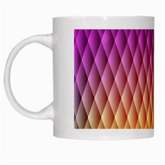 Triangle Plaid Chevron Wave Pink Purple Yellow Rainbow White Mugs