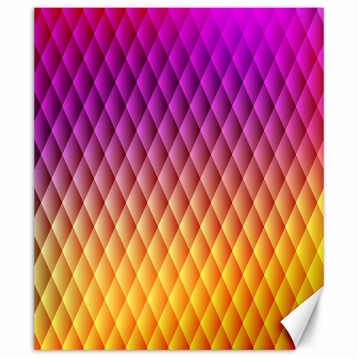 Triangle Plaid Chevron Wave Pink Purple Yellow Rainbow Canvas 20  x 24  