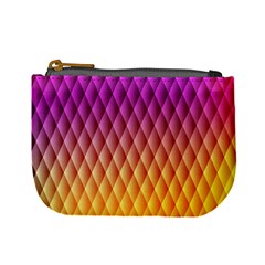 Triangle Plaid Chevron Wave Pink Purple Yellow Rainbow Mini Coin Purses