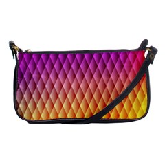 Triangle Plaid Chevron Wave Pink Purple Yellow Rainbow Shoulder Clutch Bags by Mariart