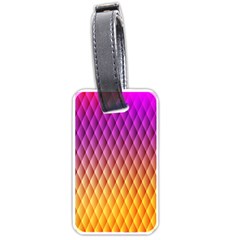 Triangle Plaid Chevron Wave Pink Purple Yellow Rainbow Luggage Tags (one Side)  by Mariart