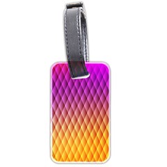 Triangle Plaid Chevron Wave Pink Purple Yellow Rainbow Luggage Tags (two Sides) by Mariart