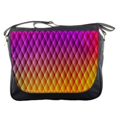 Triangle Plaid Chevron Wave Pink Purple Yellow Rainbow Messenger Bags