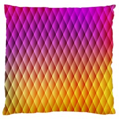 Triangle Plaid Chevron Wave Pink Purple Yellow Rainbow Large Cushion Case (Two Sides)