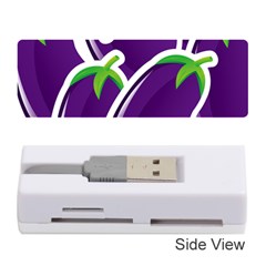 Vegetable Eggplant Purple Green Memory Card Reader (stick)  by Mariart
