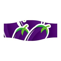 Vegetable Eggplant Purple Green Stretchable Headband by Mariart