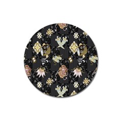 Traditional Music Drum Batik Magnet 3  (round) by Mariart