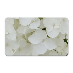 Hydrangea Flowers Blossom White Floral Photography Elegant Bridal Chic  Magnet (rectangular) by yoursparklingshop