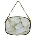 Hydrangea Flowers Blossom White Floral Photography Elegant Bridal Chic  Chain Purses (One Side)  Front