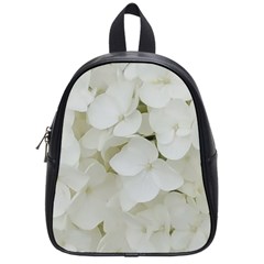 Hydrangea Flowers Blossom White Floral Photography Elegant Bridal Chic  School Bags (small)  by yoursparklingshop