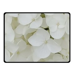 Hydrangea Flowers Blossom White Floral Photography Elegant Bridal Chic  Fleece Blanket (small) by yoursparklingshop