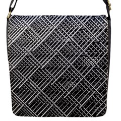 Pattern Metal Pipes Grid Flap Messenger Bag (s) by Nexatart