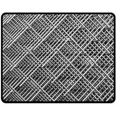 Pattern Metal Pipes Grid Double Sided Fleece Blanket (medium) 