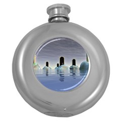 Abstract Gates Doors Stars Round Hip Flask (5 Oz) by Nexatart