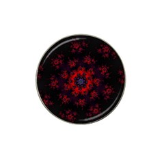 Fractal Abstract Blossom Bloom Red Hat Clip Ball Marker