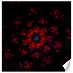 Fractal Abstract Blossom Bloom Red Canvas 16  x 16  