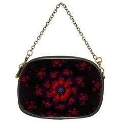 Fractal Abstract Blossom Bloom Red Chain Purses (One Side) 