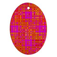 Pink Orange Bright Abstract Ornament (oval) by Nexatart