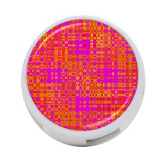 Pink Orange Bright Abstract 4-port Usb Hub (two Sides) 