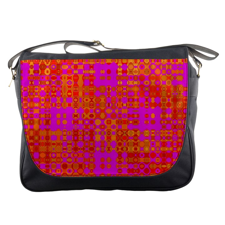 Pink Orange Bright Abstract Messenger Bags