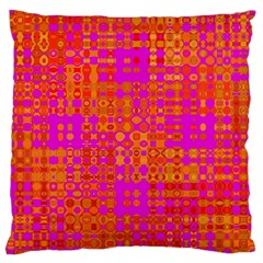 Pink Orange Bright Abstract Large Cushion Case (one Side) by Nexatart