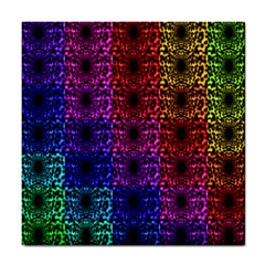 Rainbow Grid Form Abstract Tile Coasters