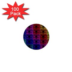 Rainbow Grid Form Abstract 1  Mini Magnets (100 pack) 