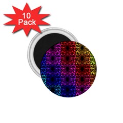 Rainbow Grid Form Abstract 1.75  Magnets (10 pack) 