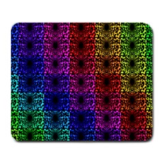 Rainbow Grid Form Abstract Large Mousepads