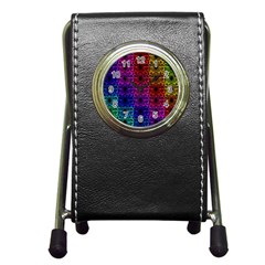 Rainbow Grid Form Abstract Pen Holder Desk Clocks