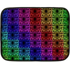 Rainbow Grid Form Abstract Fleece Blanket (Mini)