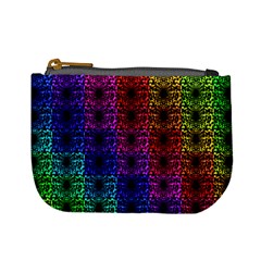 Rainbow Grid Form Abstract Mini Coin Purses by Nexatart