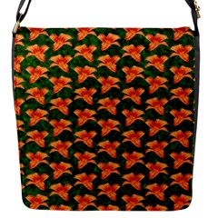 Background Wallpaper Flowers Green Flap Messenger Bag (s) by Nexatart