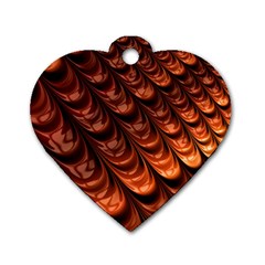 Fractal Mathematics Frax Hd Dog Tag Heart (one Side) by Nexatart