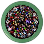 Network Integration Intertwined Color Wall Clocks Front