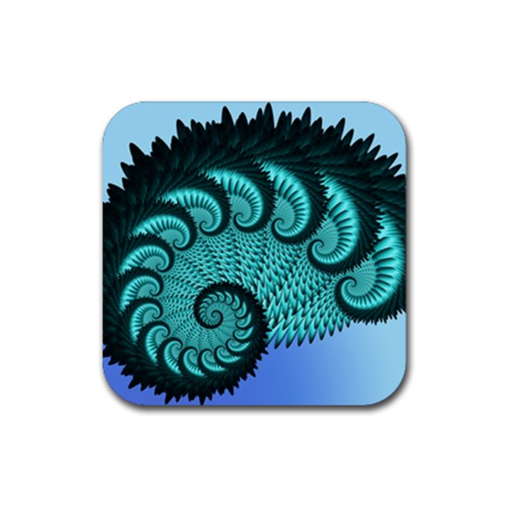 Fractals Texture Abstract Rubber Coaster (Square) 