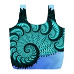 Fractals Texture Abstract Full Print Recycle Bags (L)  Front